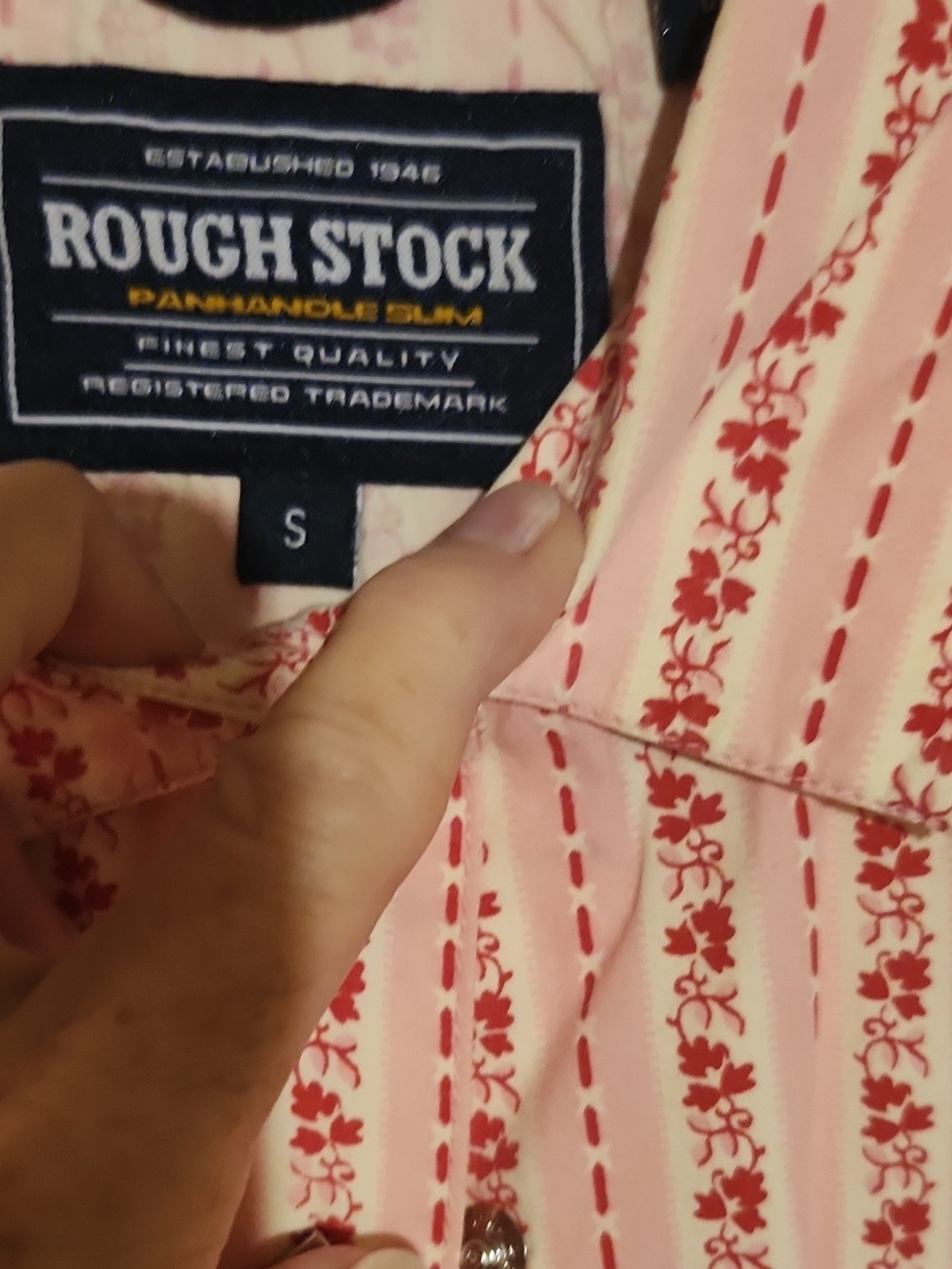 High Noon Ranchwear Women's Pink Striped Button-Down Shirt - Picture 3 of 5